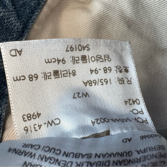 Vintage Levi's Re-Done 501 Selvedge Denim 27 USA made jeans J - Picture 10 of 13